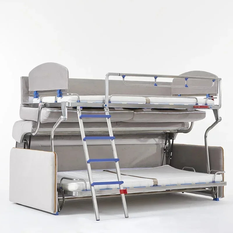 MMOOKA Smart sofa up and down bed folded dual-purpose living room, upper and lower bunk sofa bed, inside flip multi-functional study