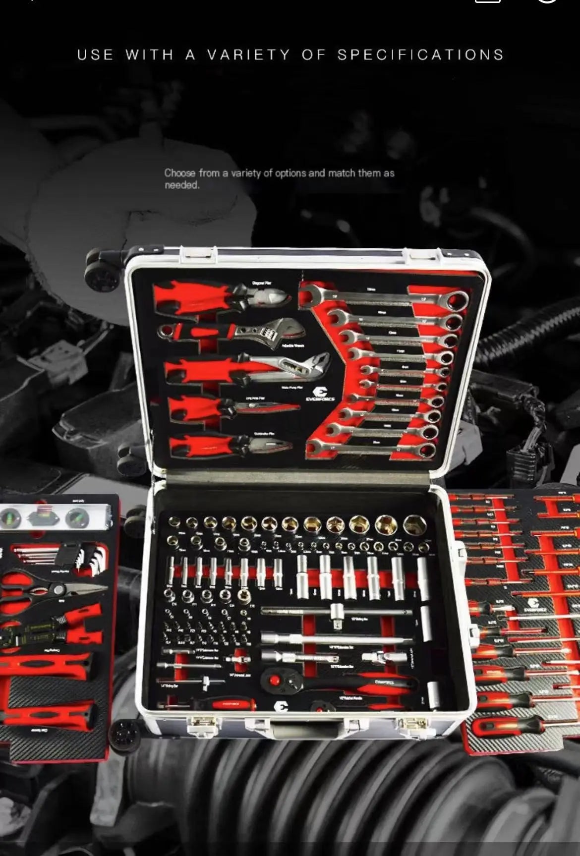 238 Stück Aluminium Trolley Case Werkzeugset Silver House Repair Kit Set Haushalts handwerkzeug Set