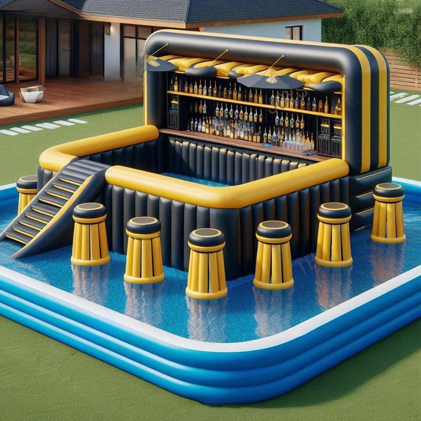ANTNX Inflatable Pub New Design Water Swimming Pool  Blow up Pool Bar for Party ANTNX.COM
