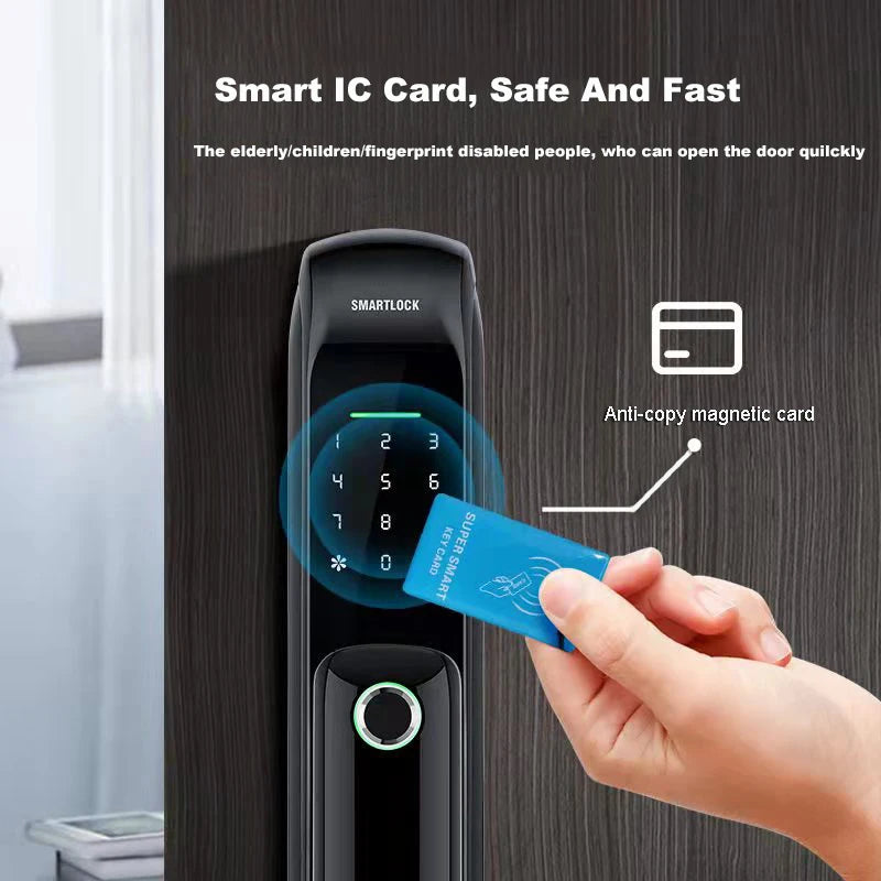 S921 Hot Sale Finger Print Card Intelligent Smart Phone APP TTlock Tuya Electronic Door Lock