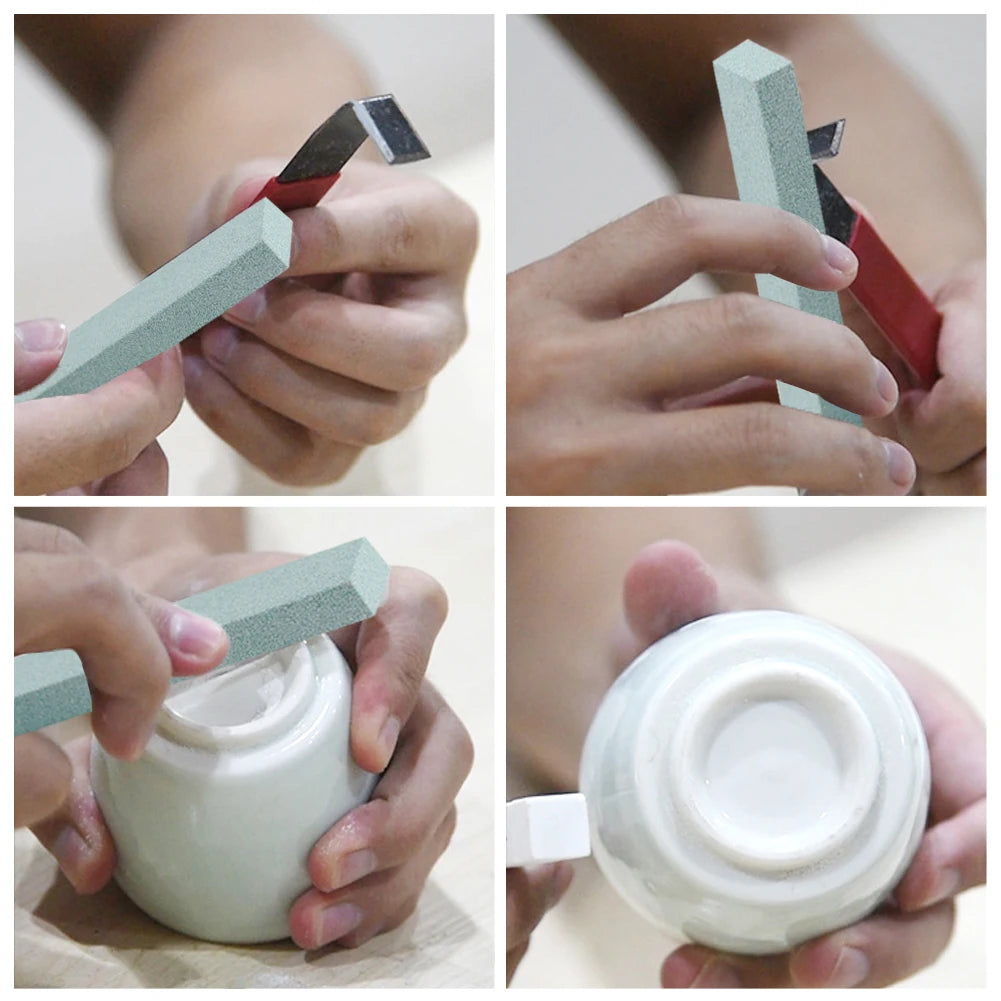 MMOOKA MMOOKA Pottery Tools Polishing Stone Small Coarse Grinding Ceramic Whetstone Ceramic Bottom Sticky Glaze Polishing Grinding ToolsMMOOKA.COM