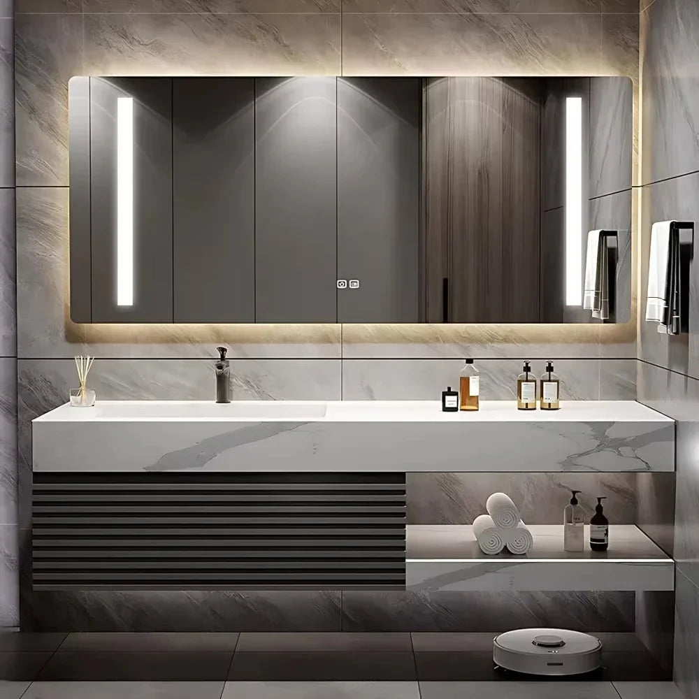 MMOOKA Solid Wood Bathroom Sink Cabinet  Under Cabinet With Sink For Bathroom Cabinet Table Top Vanity Floating