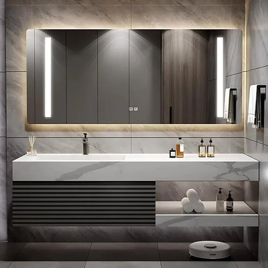 MMOOKA Solid Wood Bathroom Sink Cabinet  Under Cabinet With Sink For Bathroom Cabinet Table Top Vanity Floating