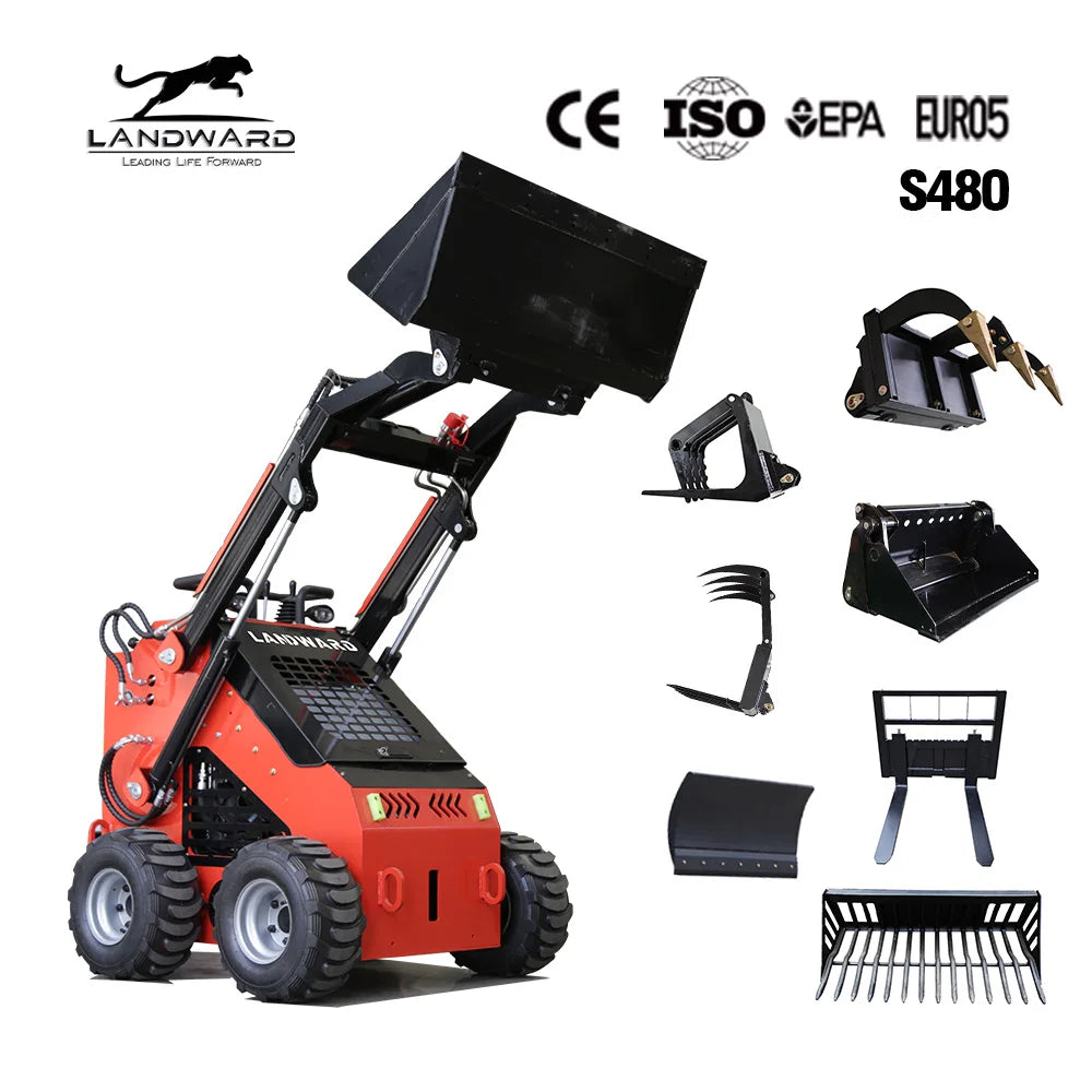 ANTNX EPA Euro 5 Small Diesel Power Crawler Loader Manufacturer Skid Steer Loader Agricultural Mini Wheeled Loader Customized For Sale ANTNX.COM