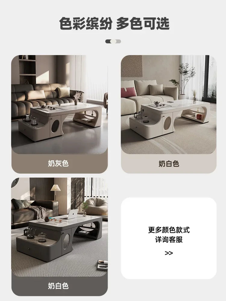 MMOOKA Retractable Kung Fu Tea Table Tea Table Integrated Living Room Tea Making Table
