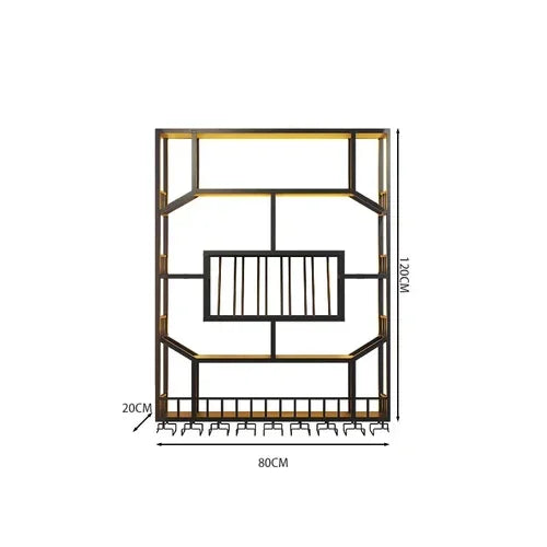 MMOOKA Black Display Wine Racks Wall Mounted Hanging Commercial Wine Bar Cabinet Restaurant Home Meuble Rangement Vin Decorations