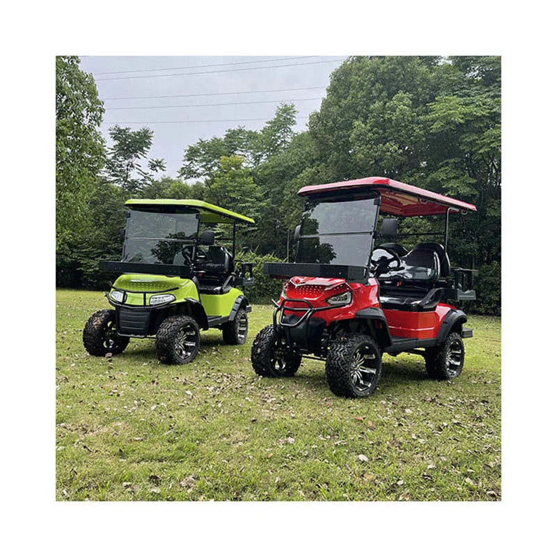ANTNX New Design 4 Seater 60V 72V Lithium Battery Golf Carts New Arrival Red Golf Carts 4KW 5KW 7.5 KW AC Motor Electric Golf Carts ANTNX.COM