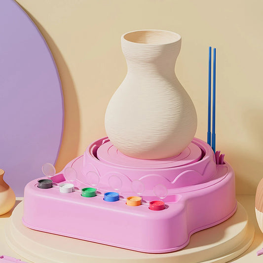 MMOOKA MMOOKA Kids Mini Pottery Machine Wheel Kit Electric Pottery Clay Wheel Educational Child-Safe Handicraft Gifts for Kids Aged 8-12MMOOKA.COM