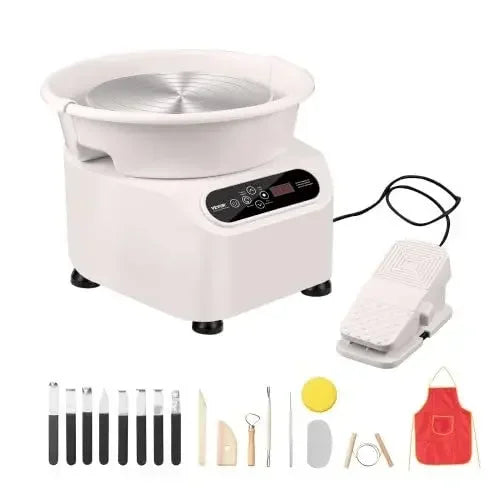 MMOOKA MMOOKA Pottery Wheel, Direct Drive Ceramic Wheel with Shaping Tools for DIY Art Craft, 10 inch Pottery Forming Machine, WhiteMMOOKA.COM