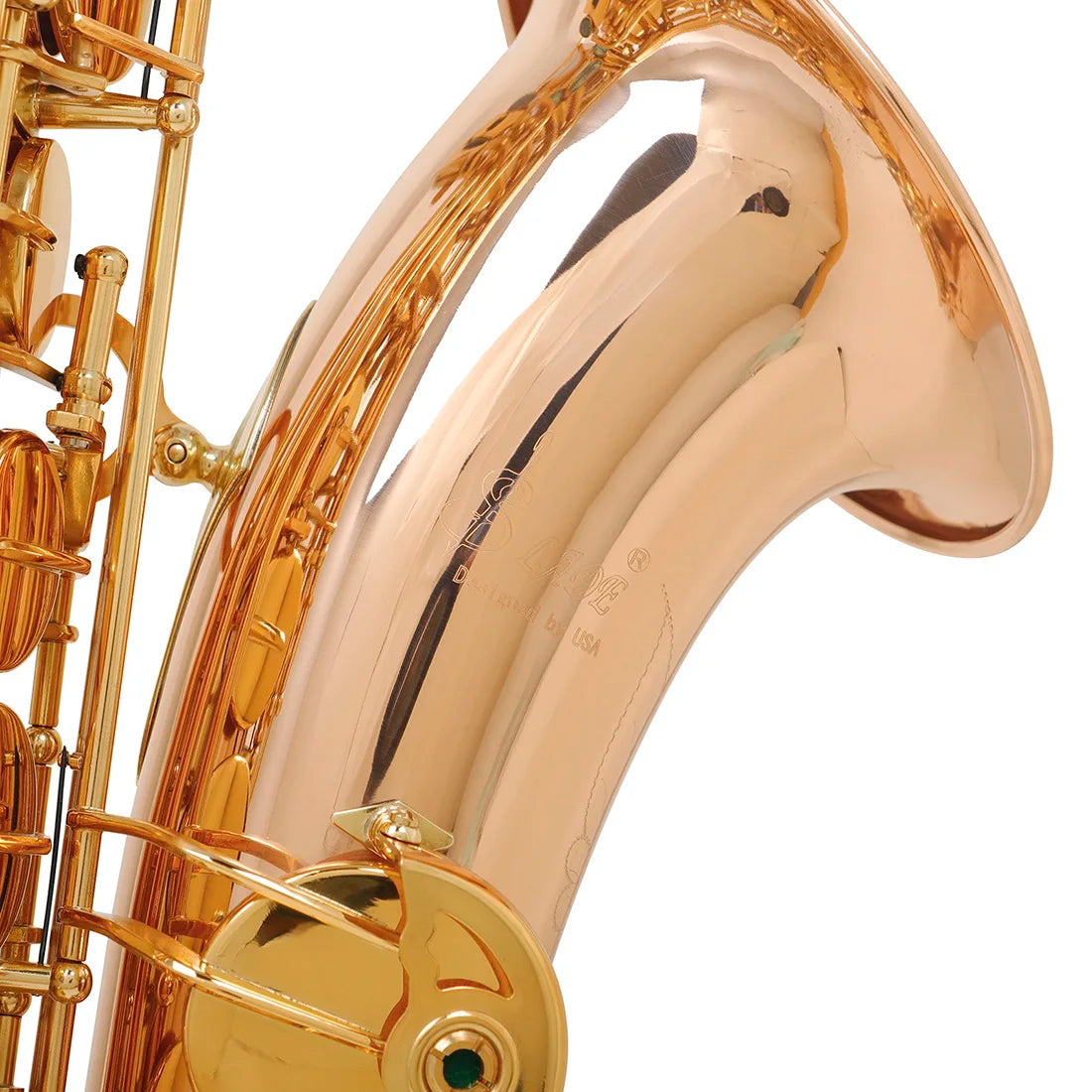 SALDE Tenor Saxophone Brass B-Flat Tenor Laser Engraved Sax Woodwind Instrument With Carrying Case Gloves Parts & Accessories