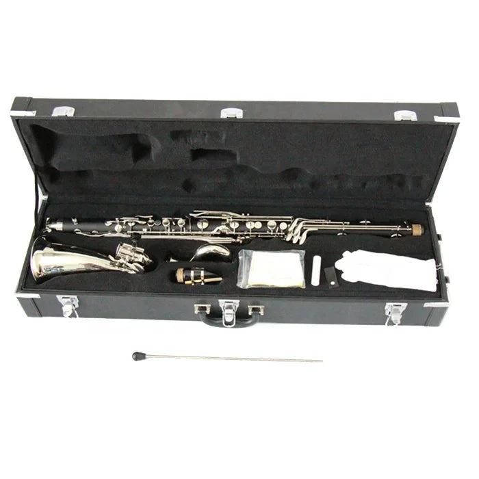 SEASOUND OEM Professional Low C 21 Silver Keys Bass Clarinet JYCL305