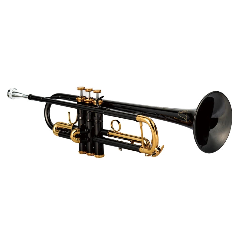 MMOOKA SEASOUND Professional Master Level BB Tone Trompeta JYTR409DBNGL Black Nickel Gold Trumpet Instrument With Brass Body