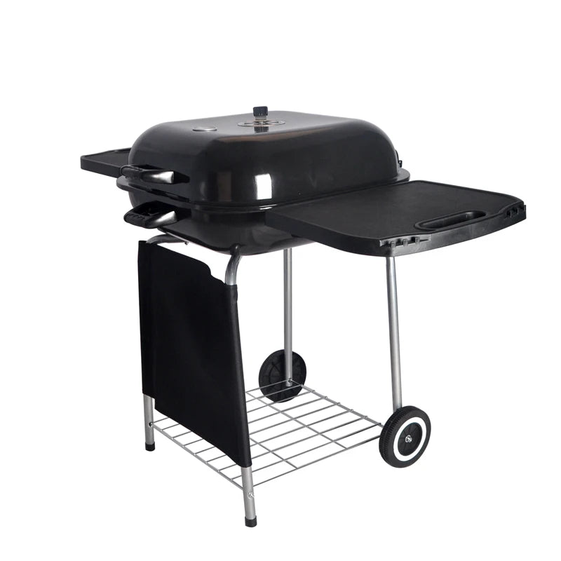 SEJR Outdoor 22 inch Black Porcelain Portable Charcoal Grill BBQ Barbecue