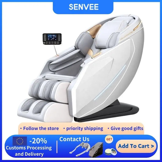 SENVEE Electrical Massage Seat SL Track Chair Massage Sessel Zero Gravity Electric 4D Smart Massage Chair Full Body for Rolling