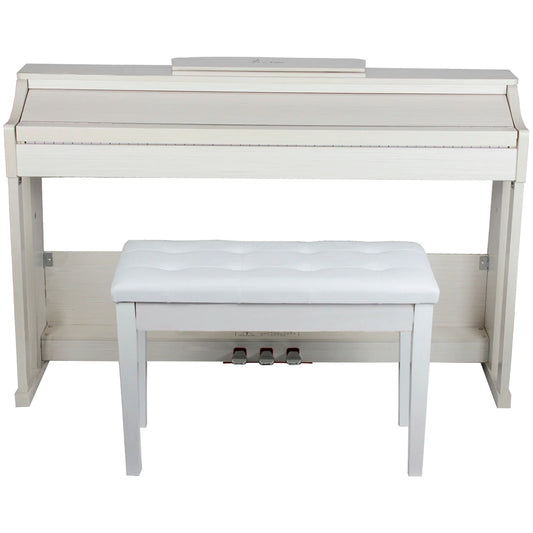 SLADE 88 Keys Upright Piano Professional Digital Electronic Wood color Piano Weighted Keyboard Instrument with Piano Bench