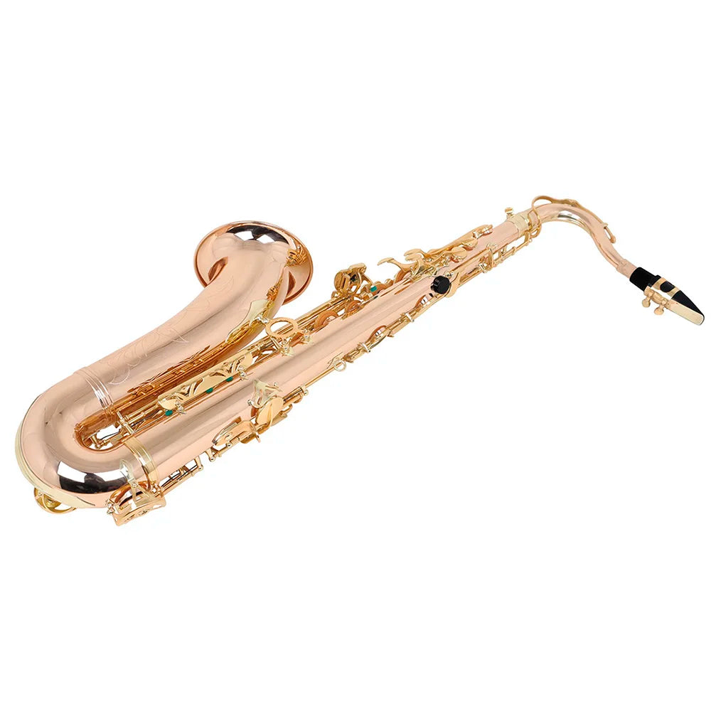 SLADE Brass Tenor Saxophone Instrument Professional Bb Saxophone with Cleaning Cloth Glove Reed Back Mouthpiece Accessories