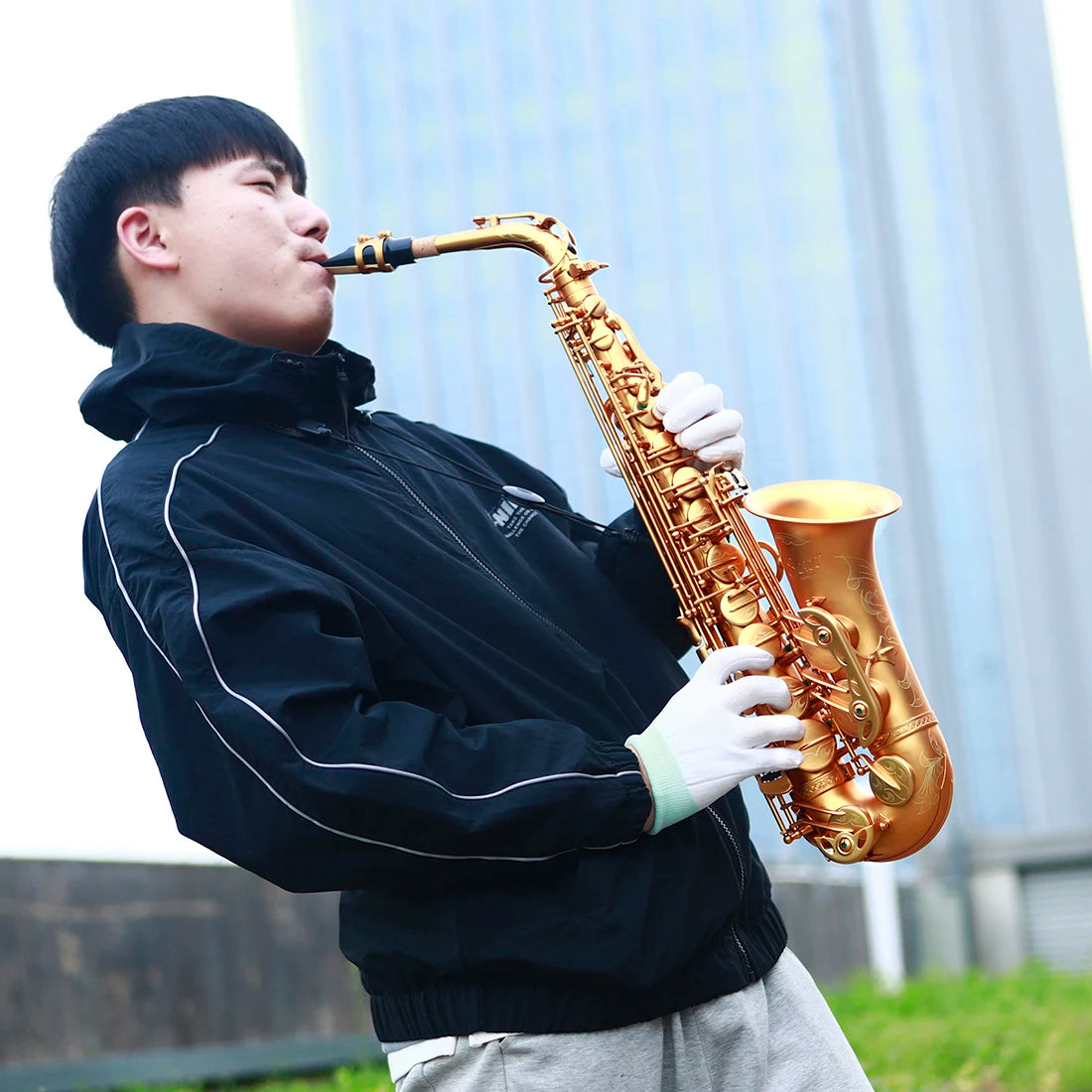 SLADE High-Grade Matte Gold Eb Gold Professional Brass Metal Wind Instruments Alto Saxophone With Case