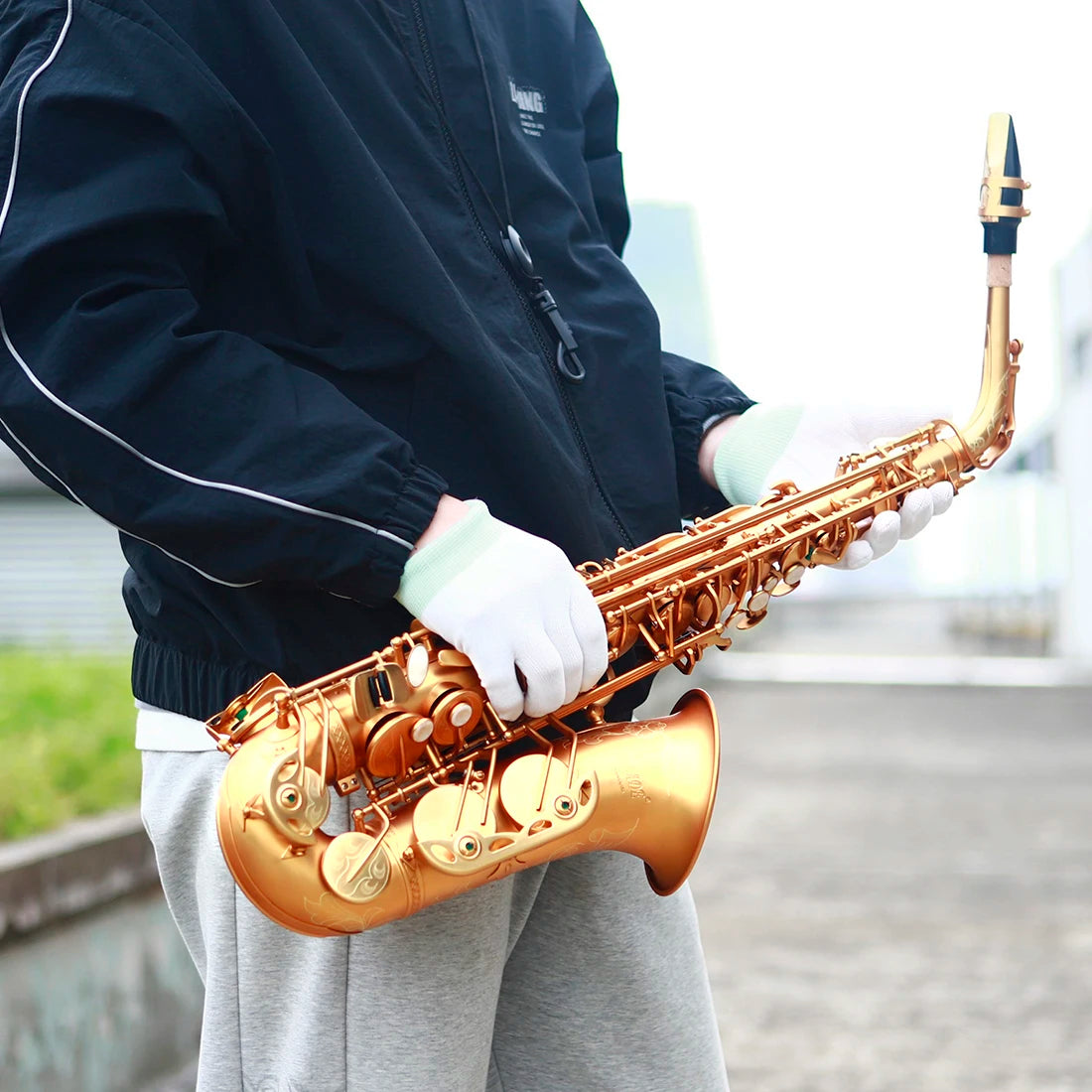 SLADE High-Grade Matte Gold Eb Gold Professional Brass Metal Wind Instruments Alto Saxophone With Case