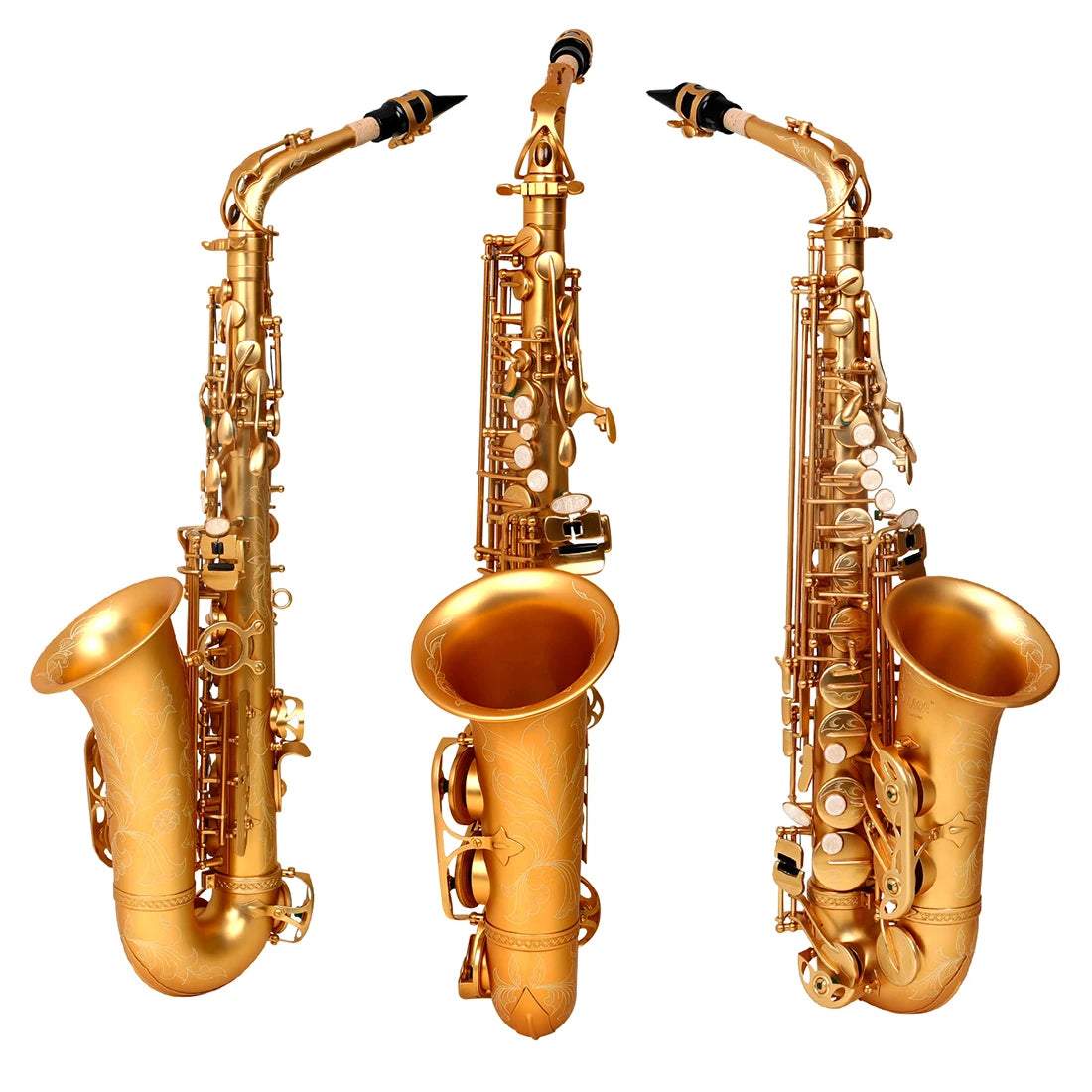 SLADE High-Grade Matte Gold Eb Gold Professional Brass Metal Wind Instruments Alto Saxophone With Case