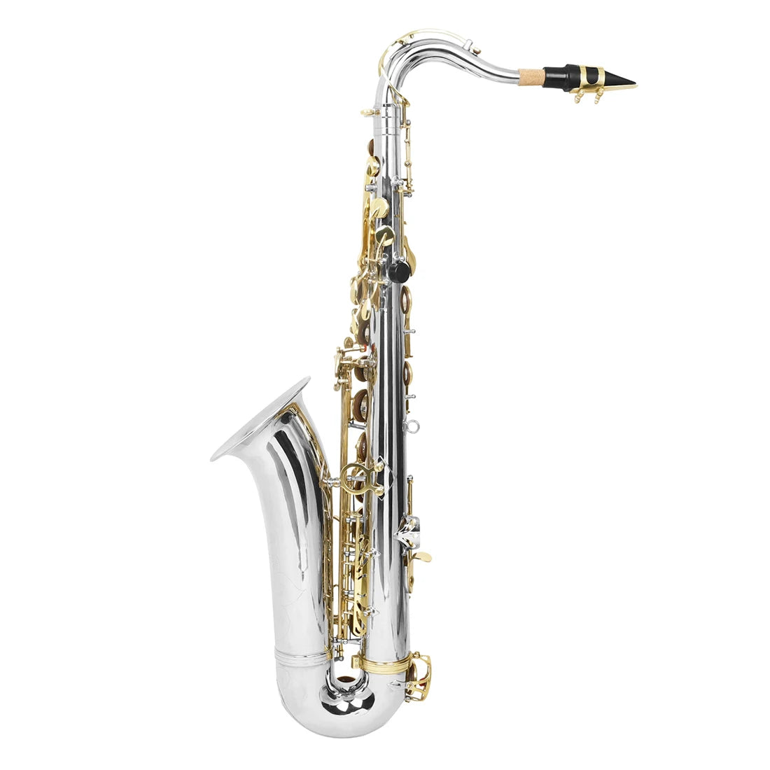 MMOOKA SLADE Silver Gold Bb Tenor Saxophone Brass High Quality Saxophone Music Instrument Tenor Sax with Case Reeds Bracket Parts