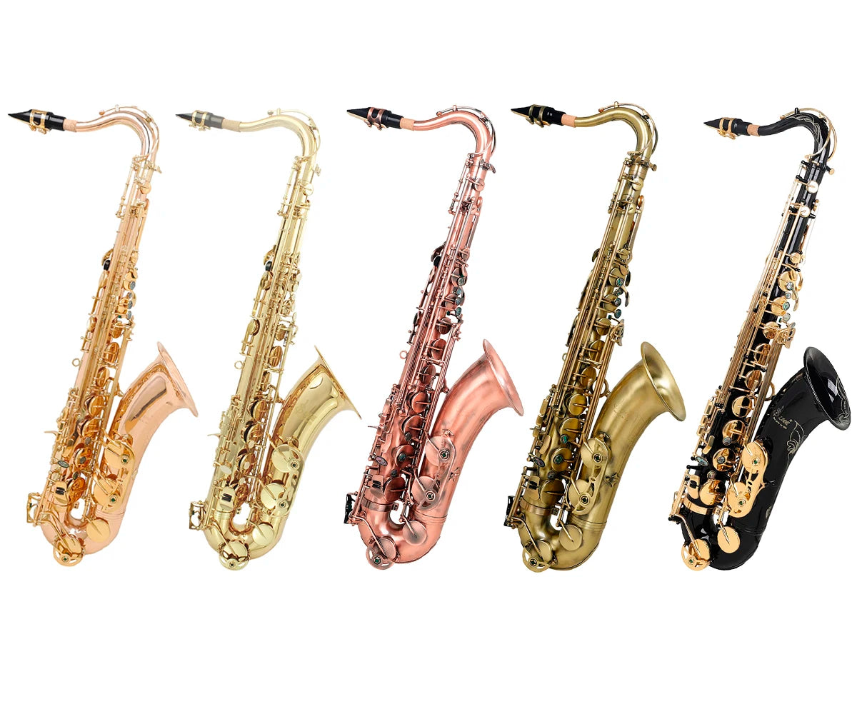 SLADE Tenor Saxophone Professiona Brass Gold Silver Nickel Plating Classic Tenor Saxophone Bb Adjustment Sax with Accessories
