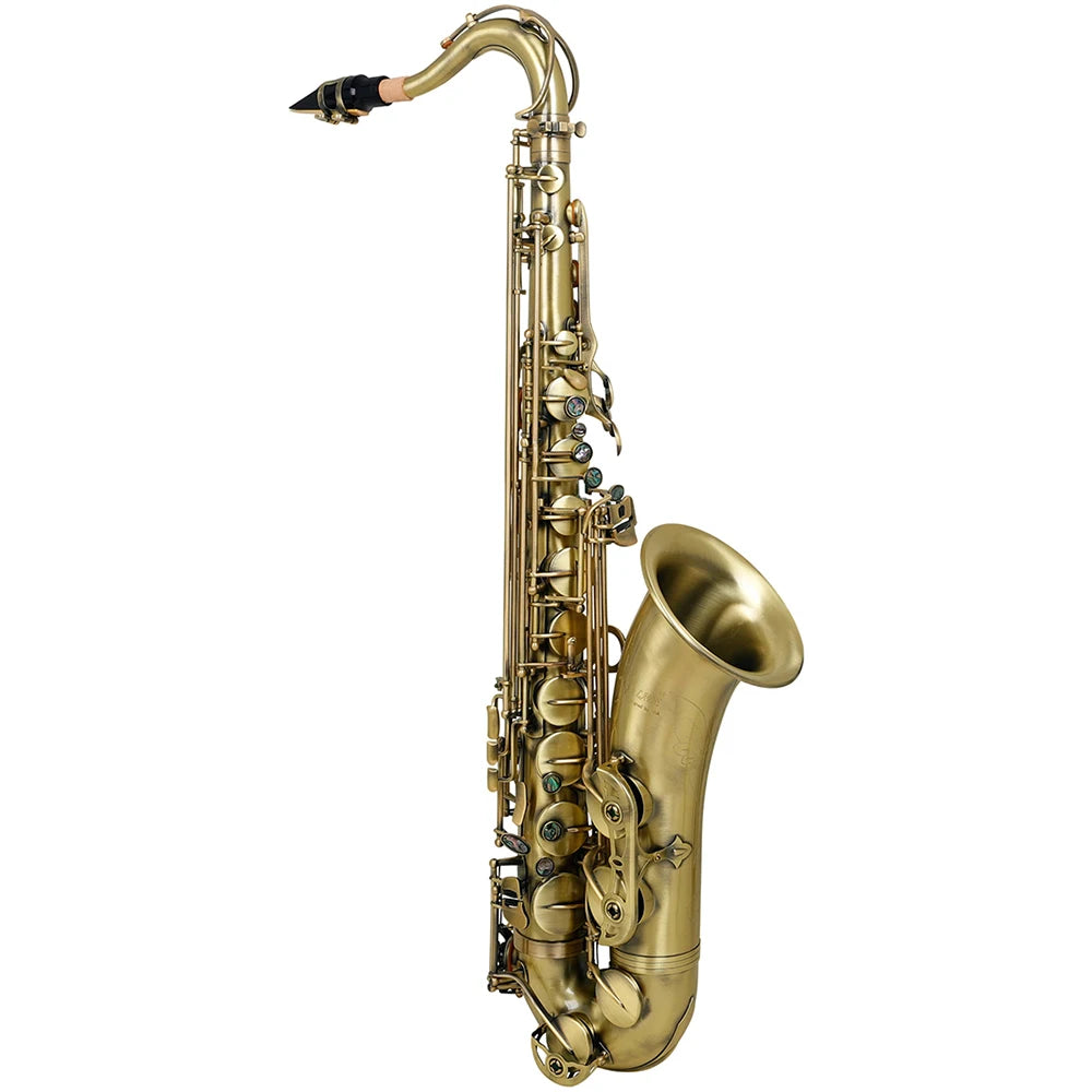 SLADE Tenor Saxophone Professional Brass Saxophone Body Tenor Sax Retro Style Bb Adjustment Sax with Accessories