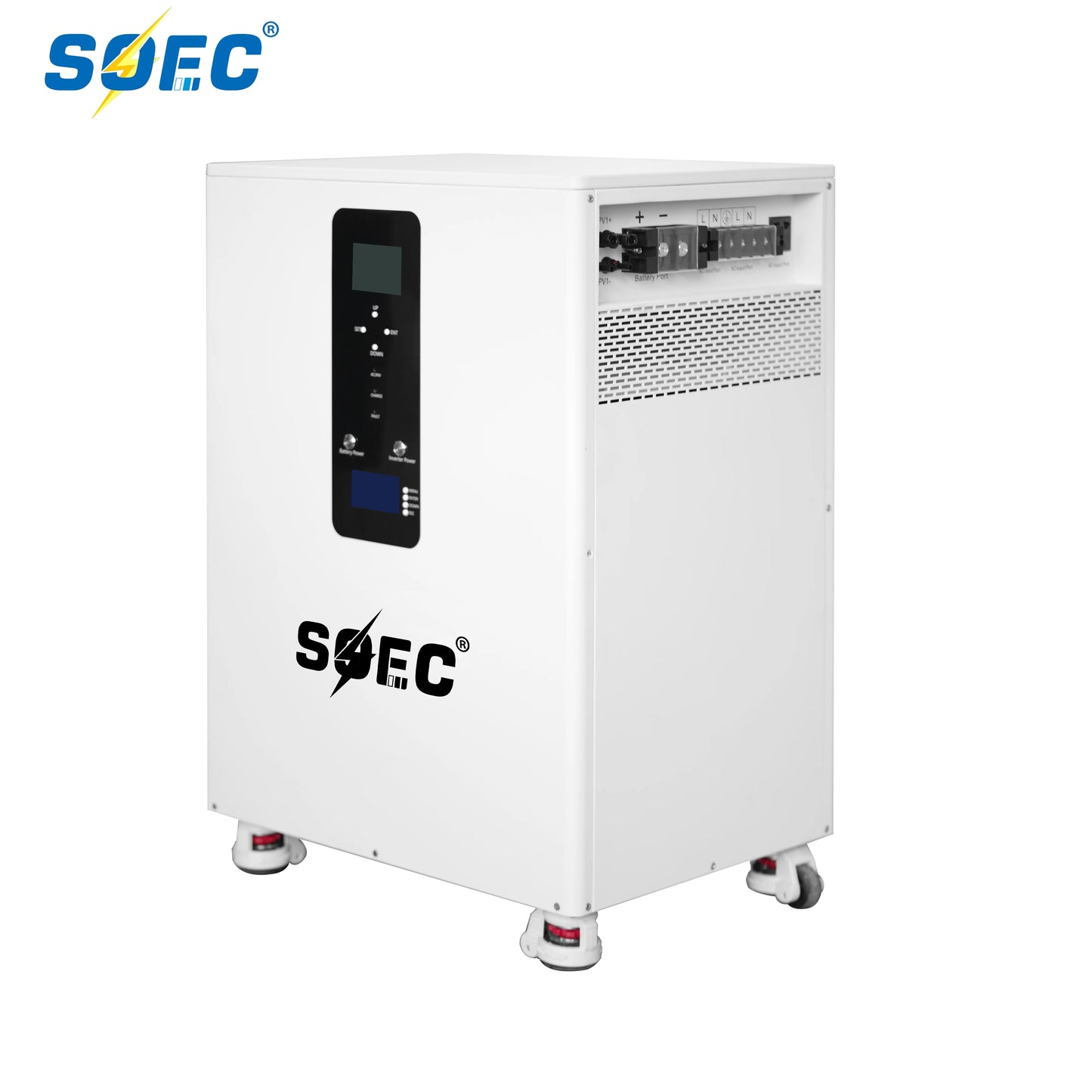 SOEC 20KW 15KW 10KW lithium LiFePO4 battery 48v 200ah 300AH 400AH 51.2V PowerWall with BMS&10KW Inverter&MPPT 10Years Warranty