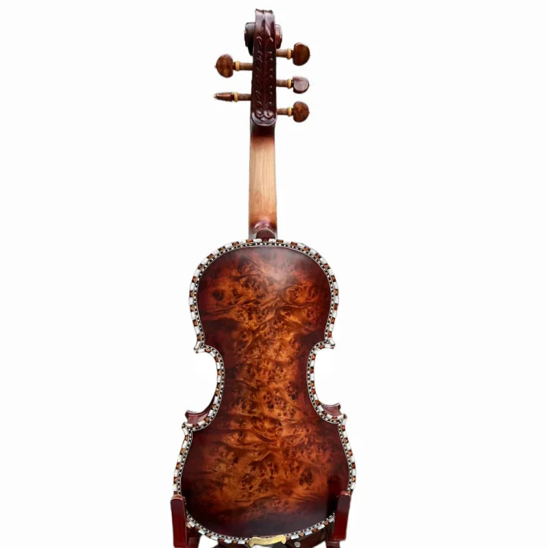 MMOOKA SONG Master 5 string Violin 4/4,Bird's eye wood Shell Purfling,Great sound #15780