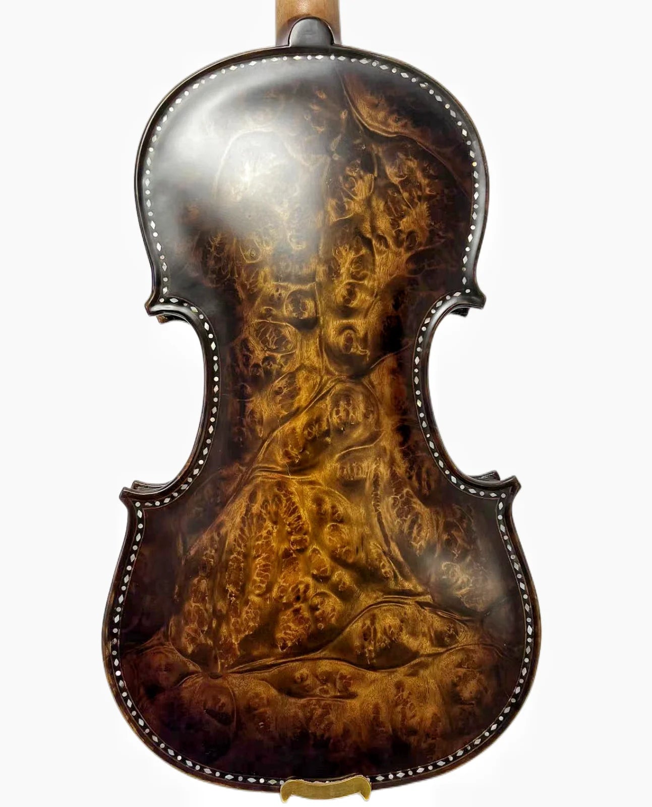 MMOOKA SONG Master 5 strings 4/4 Violin,Bird's eye Maple wood Carved rib neck profession Fiddler One-piece Flame Maple Back