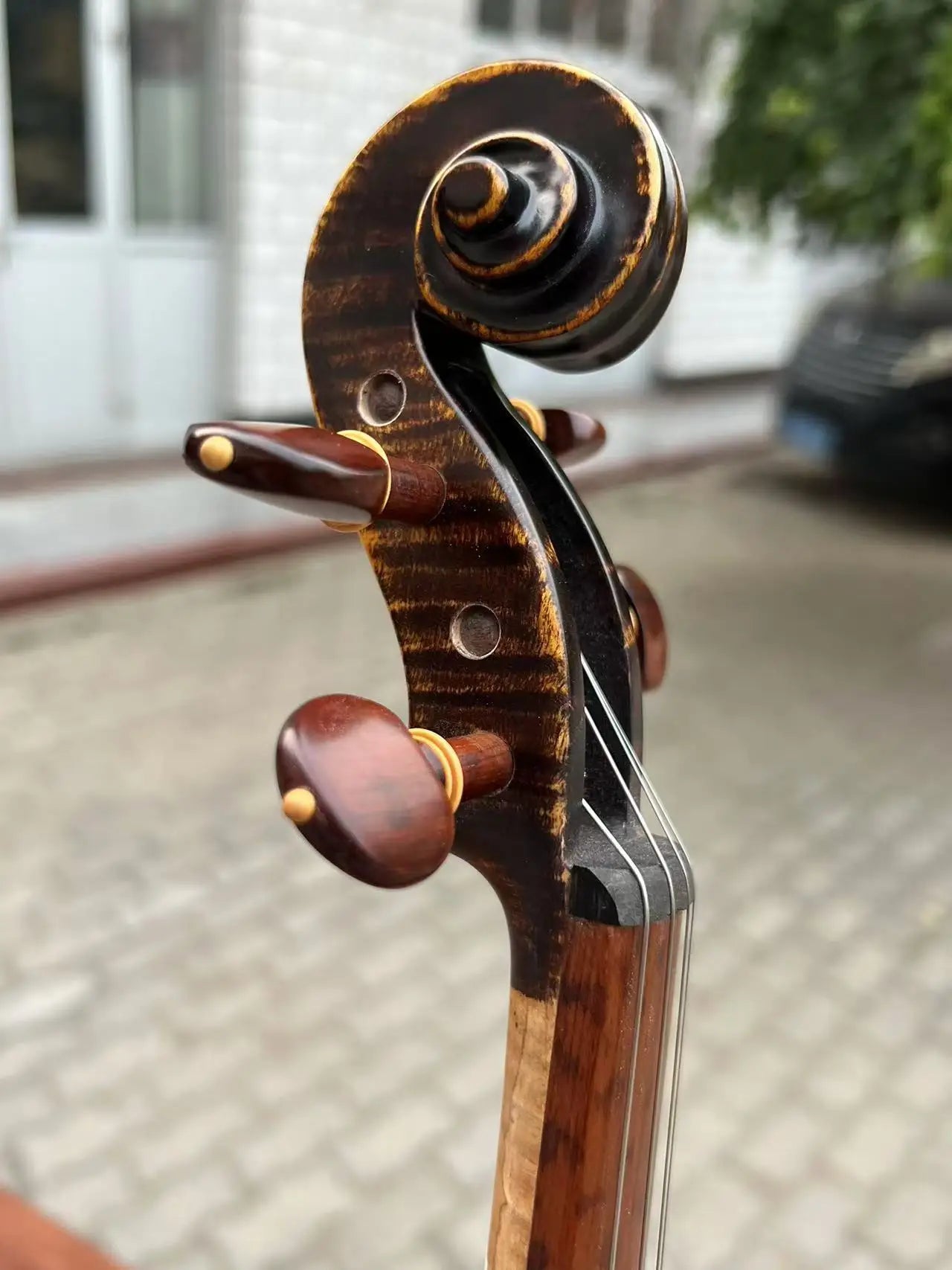 SONG Professional 4/4 Violin For Concert,Flames Maple wood Whole back #15970
