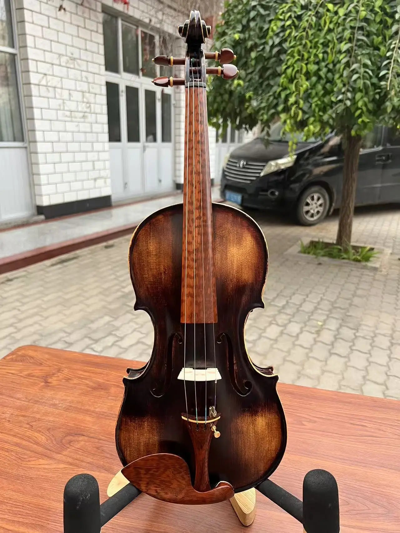 SONG Professional 4/4 Violin For Concert,Flames Maple wood Whole back #15970