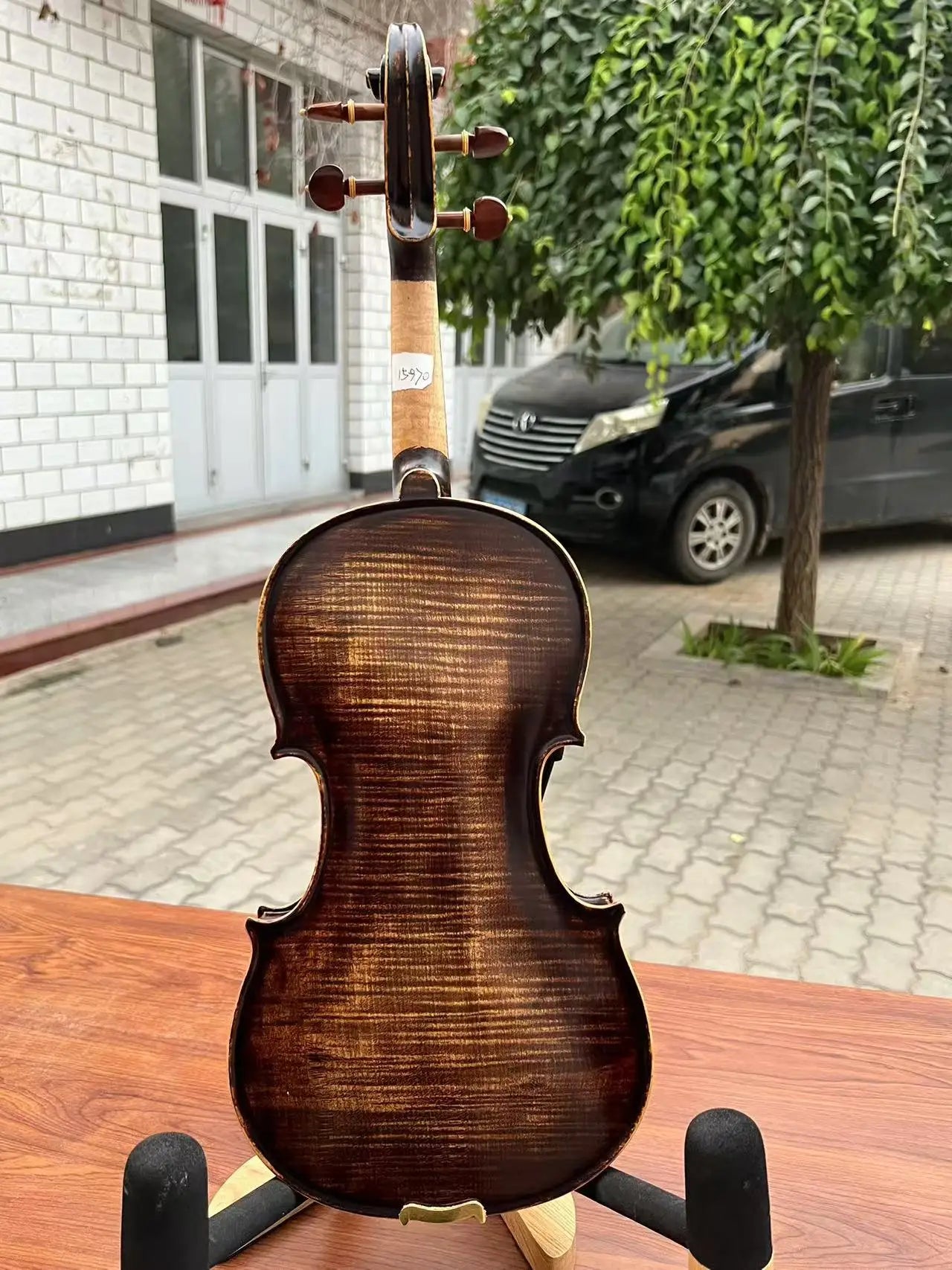SONG Professional 4/4 Violin For Concert,Flames Maple wood Whole back #15970