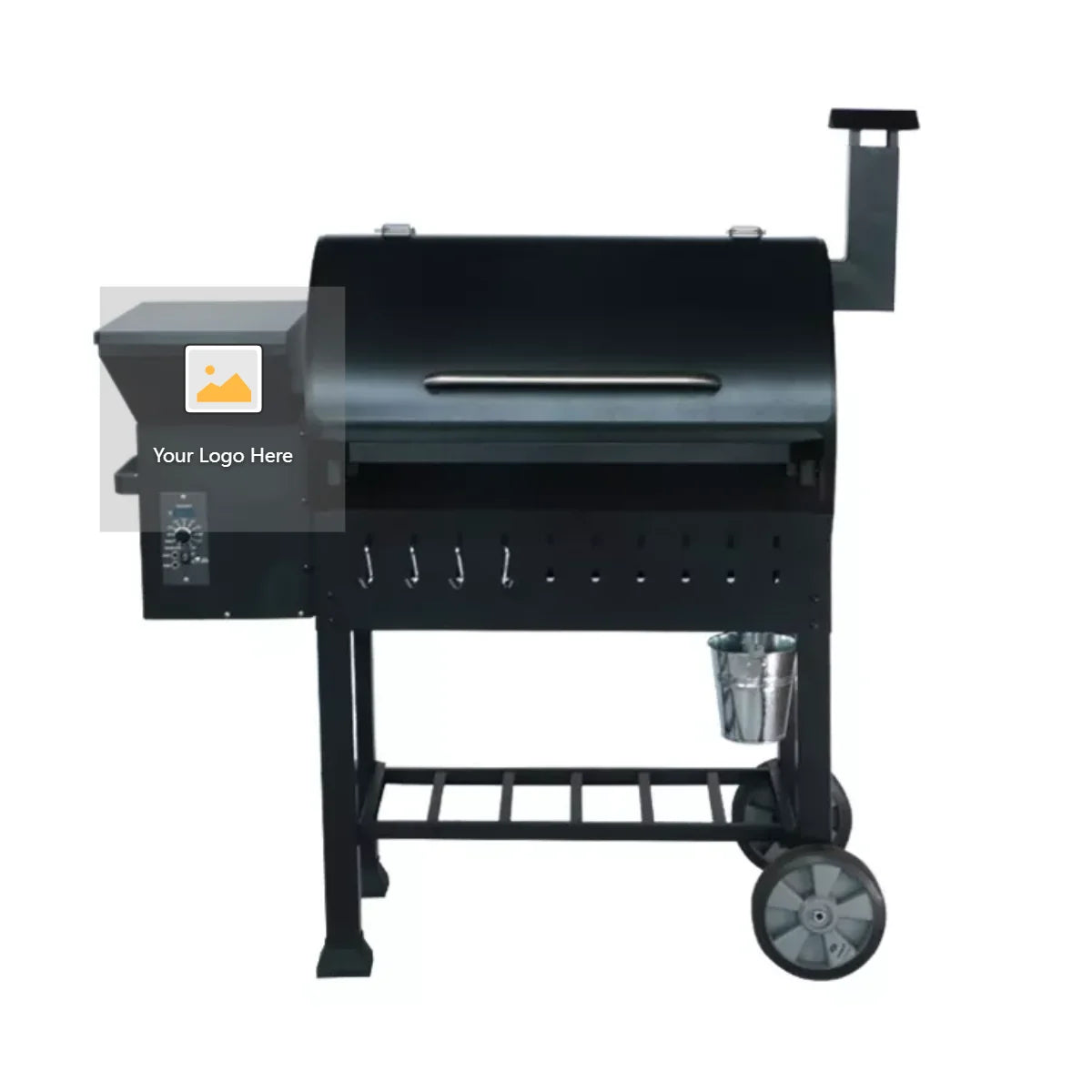 SPCC,black powder coated grill with grilling and smoking big space