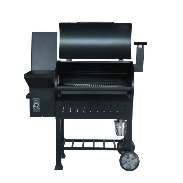 SPCC,black powder coated grill with grilling and smoking big space