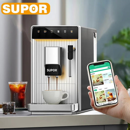 * SUPOR SW-CFA101 Fully Automatic Coffee Machine Household Espresso Maker Smart Touch Latte Cappuccino American Automatic Cleaning