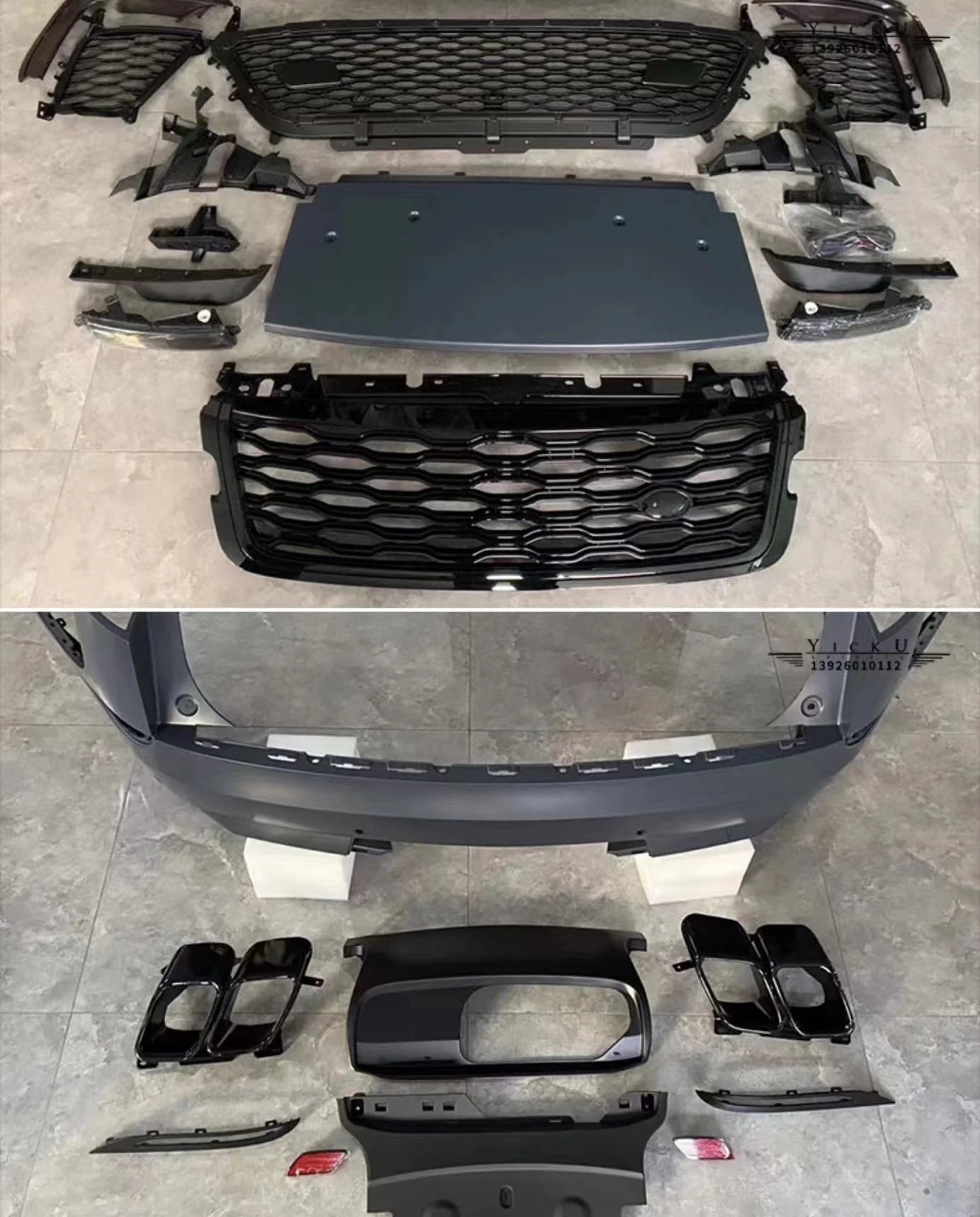 SVA Style Car Bodykit Fit For Range Rover Velar 2017-2021 Front Bumper Rear Bumper Grille Tail Throat