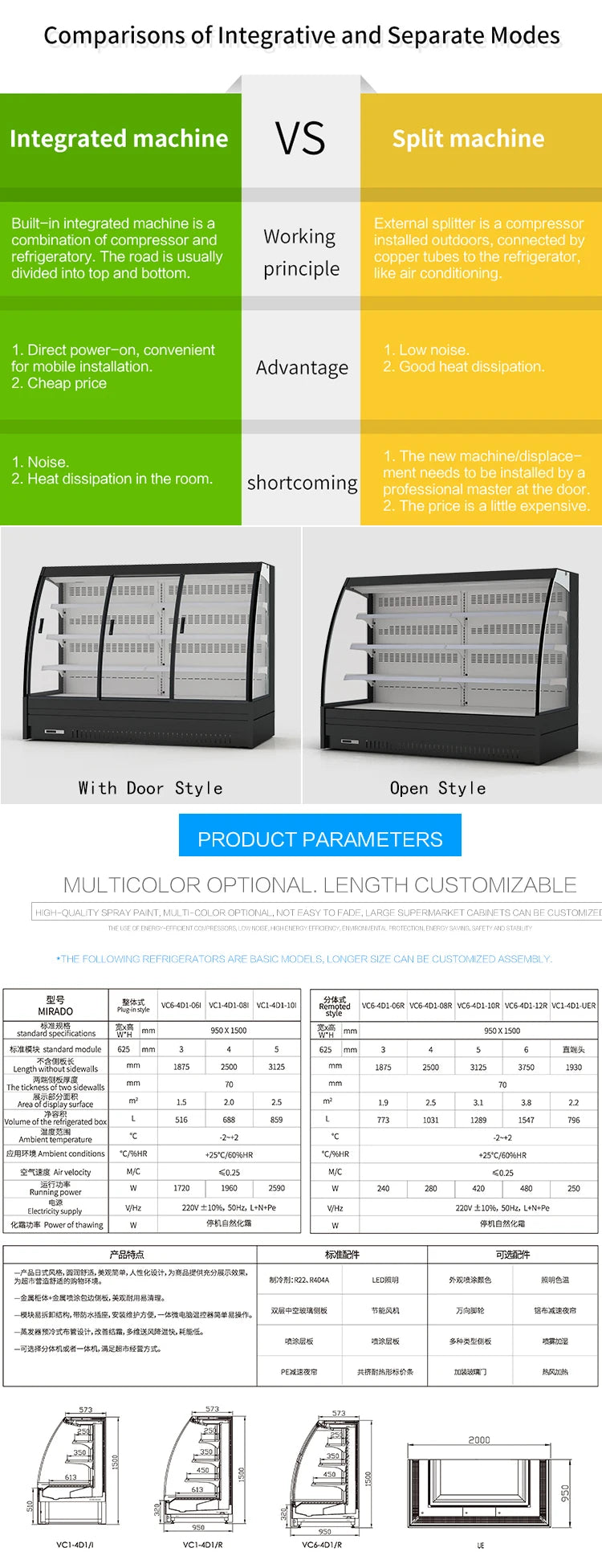 supermarket multideck open chiller for vegetables and fruits display showcase upright display refrigerator showcase fridge