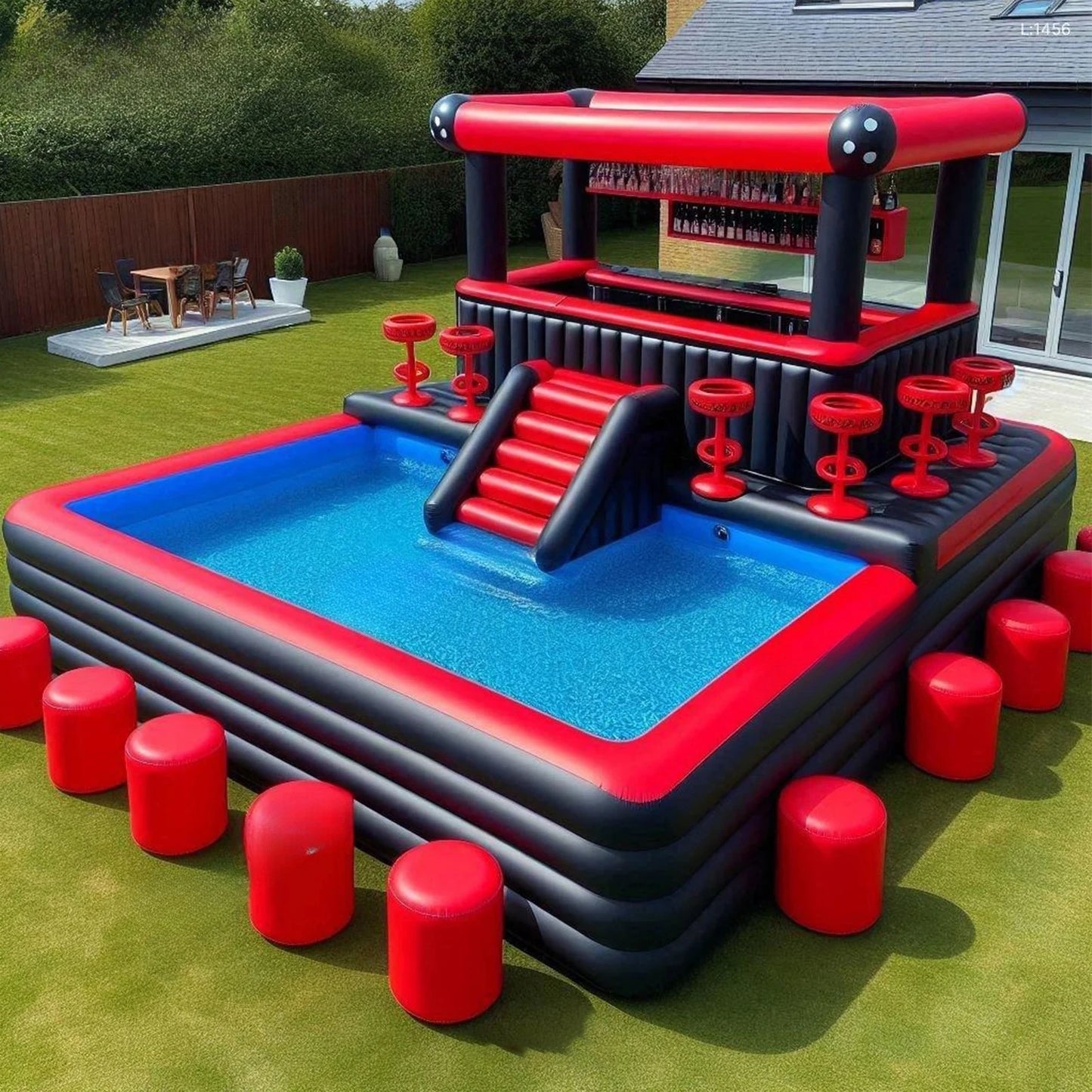ANTNX Inflatable Pub New Design Water Swimming Pool  Blow up Pool Bar for Party ANTNX.COM