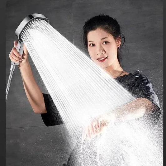 MMOOKA New 13CM Large Panel 3 Modes Shower Head High Pressure Water Massage Shower Head With Filter Element Bathroom Accessories MMOOKA.COM
