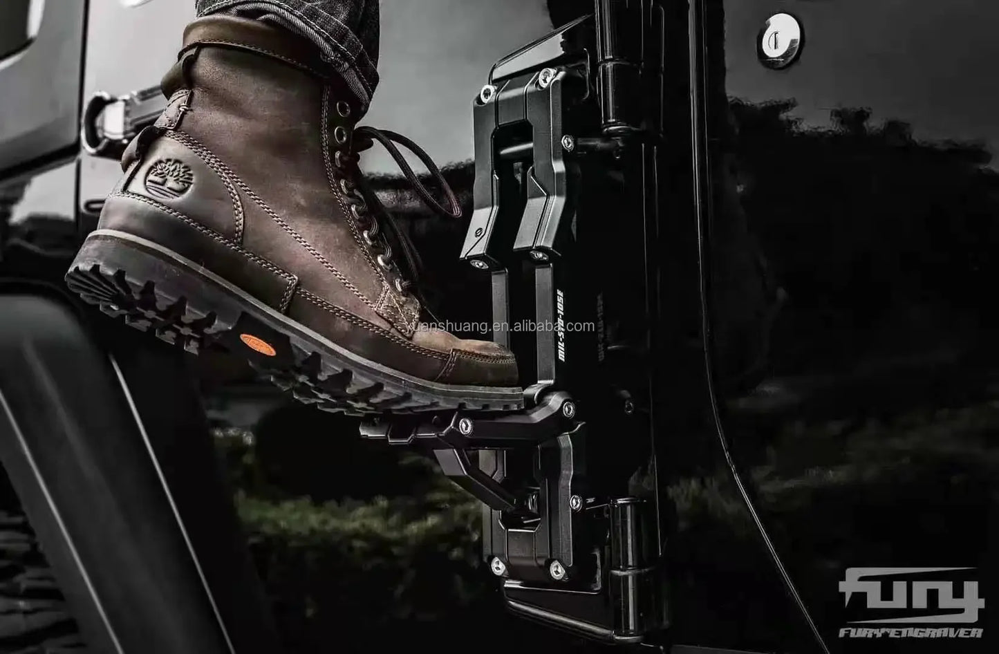 High quantity foot pedal for Jeep Wrangler JL 2018+ Car 4x4 Accessories black sliver aluminium door folding from maiker