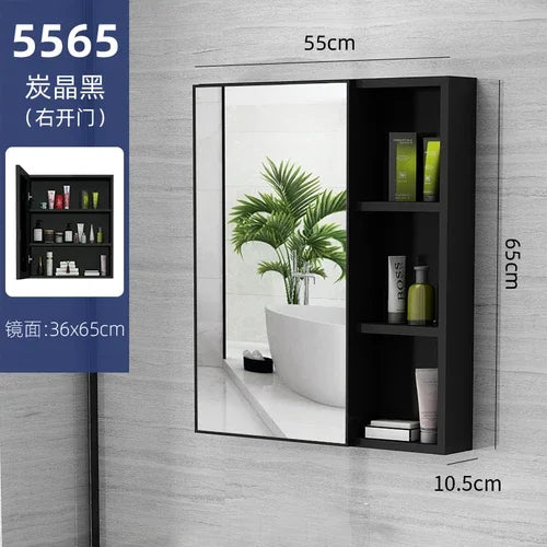 MMOOKA Nordic Wall Mounted Cabinets Mirror Storage Space Saving Aesthetic Bathroom Cabinets Makeup Shower Mobile Bagno Home Furniture