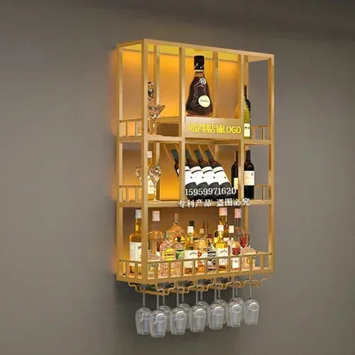 MMOOKA moderno dorado, expositor de pared de lujo, soporte grande Para Whisky, armario de tienda, muebles Para Vinos