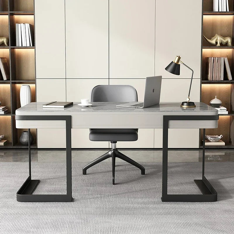 MMOOKA Minimalista Tidy Desk Table Drawer Storage Computer Bedroom Desk Table Laptop Aesthetic Mesa Escritorio Simples Office Furniture