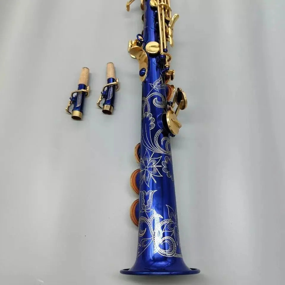 MMOOKA Saxophone New Blue Soprano B-flat Integrated Wind Instrument Saxophone