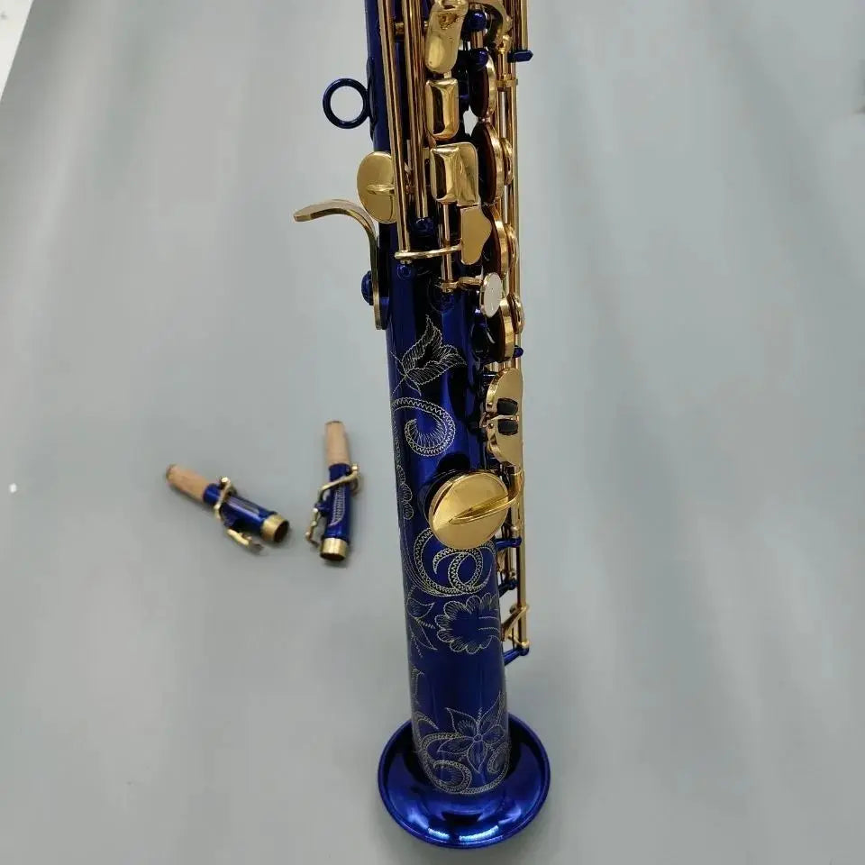 MMOOKA Saxophone New Blue Soprano B-flat Integrated Wind Instrument Saxophone