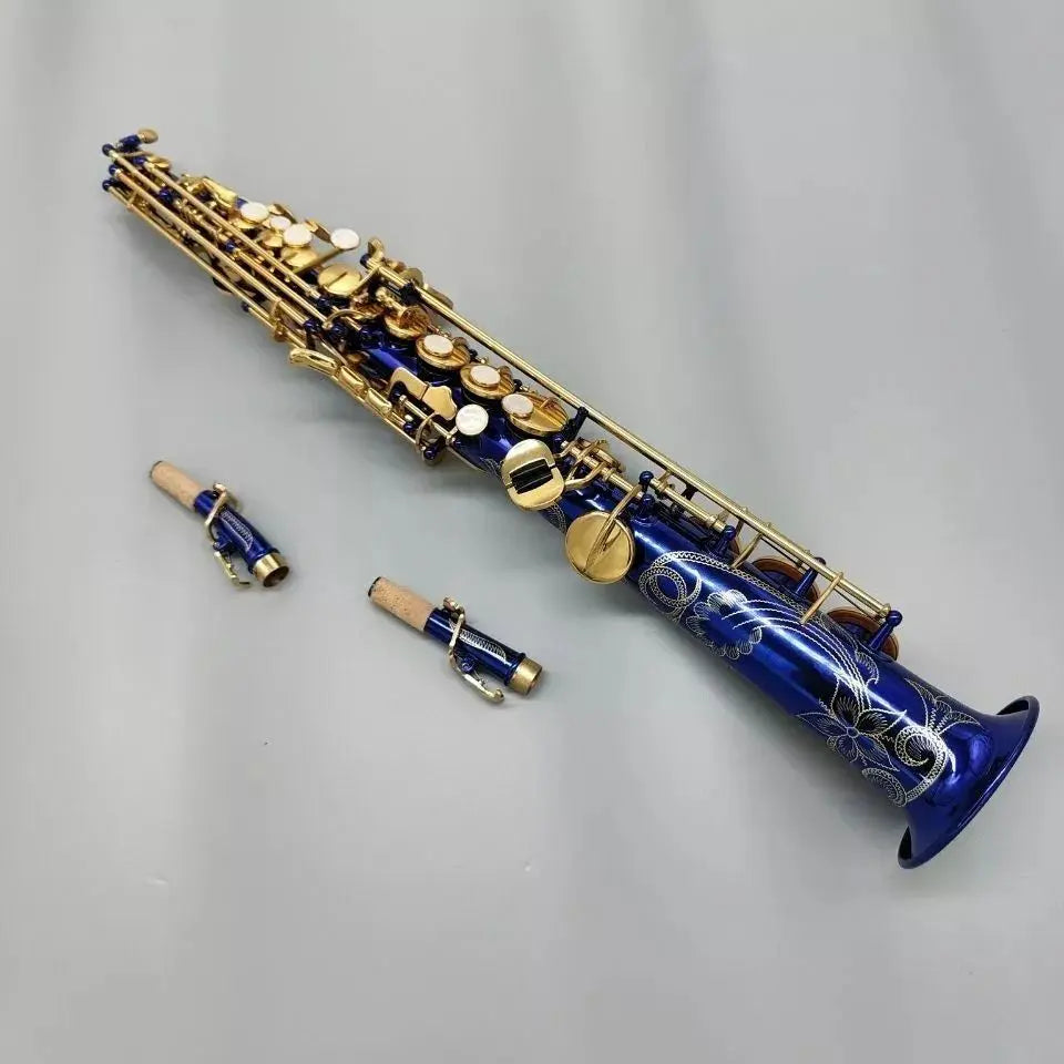MMOOKA Saxophone New Blue Soprano B-flat Integrated Wind Instrument Saxophone