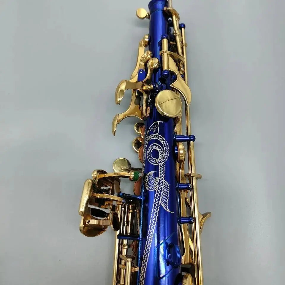 Saxophone New Blue Soprano B-flat Integrated Wind Instrument Saxophone
