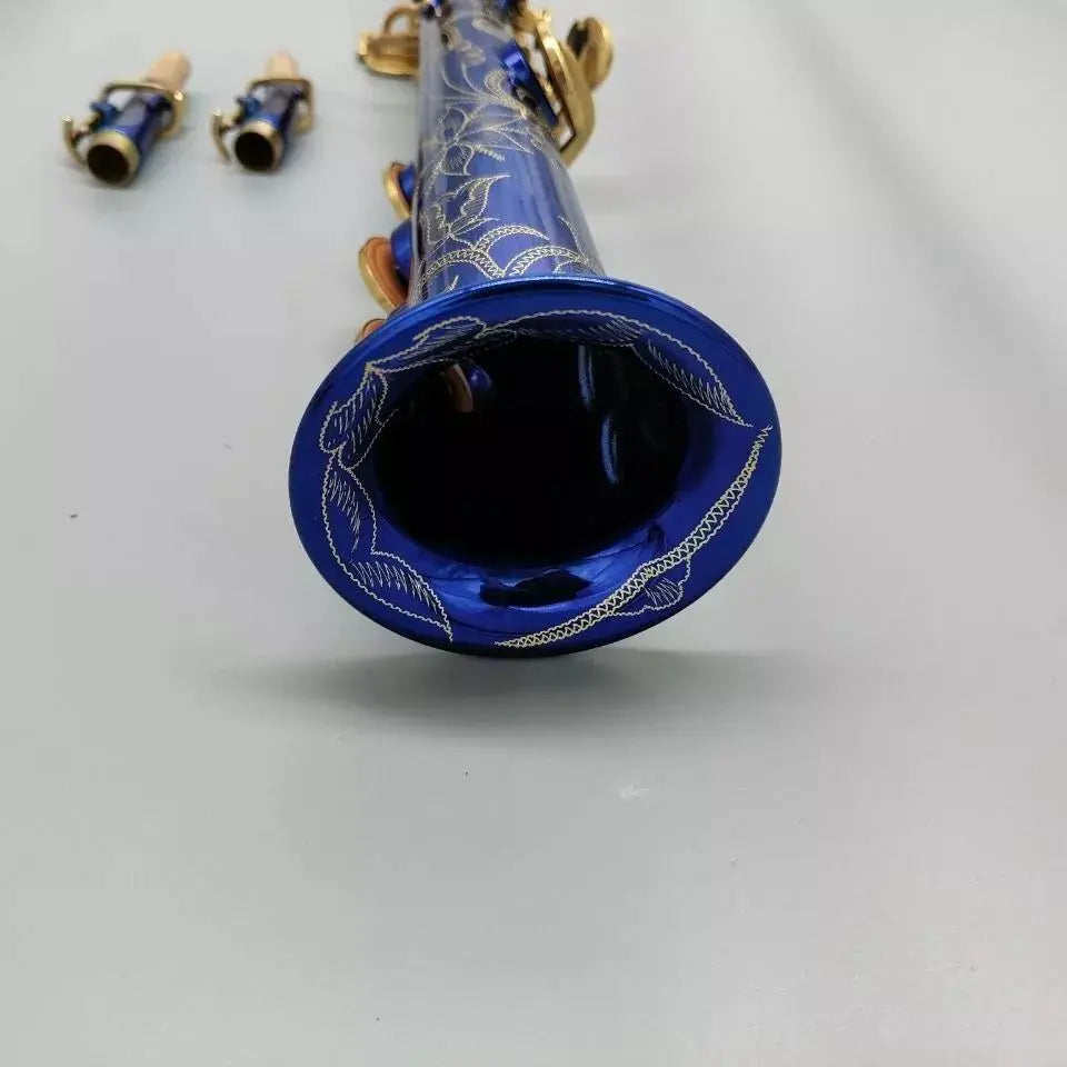 Saxophone New Blue Soprano B-flat Integrated Wind Instrument Saxophone