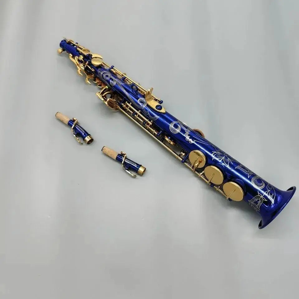 MMOOKA Saxophone New Blue Soprano B-flat Integrated Wind Instrument Saxophone