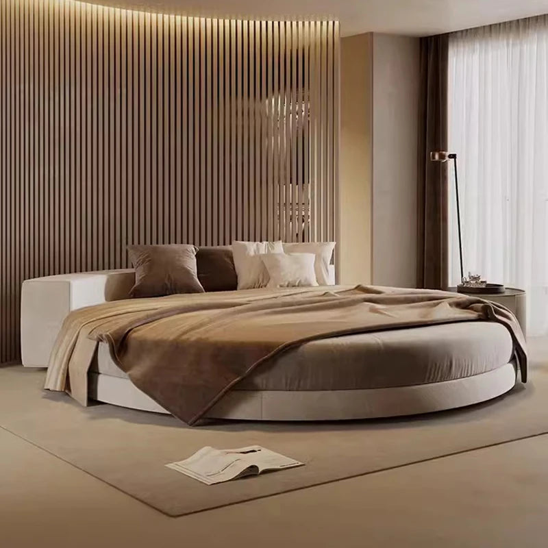 ANTNX Organizer Ltalian Bed Frame Double Modern Cheap Aesthetics Minimalist Bed European Safe Design Wood Cama Casal Home Furniture ANTNX.COM